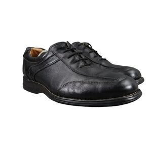 Johnston & Murphy Shoes Men 10 Oxford Leather Shuler Athletic Black Comfort Work